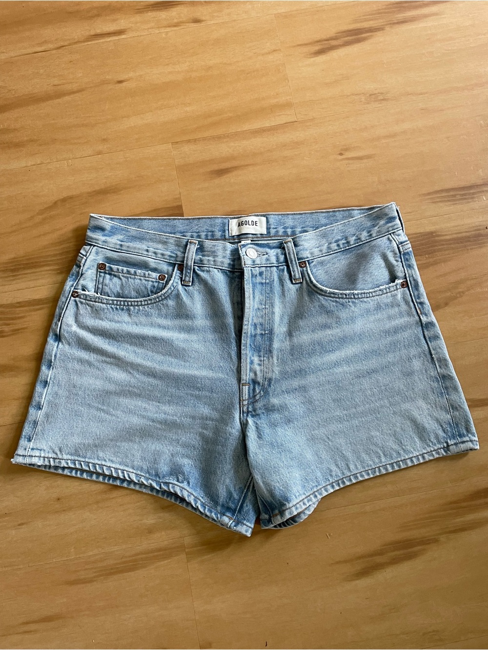 AGOLDE Parker Long Denim Short